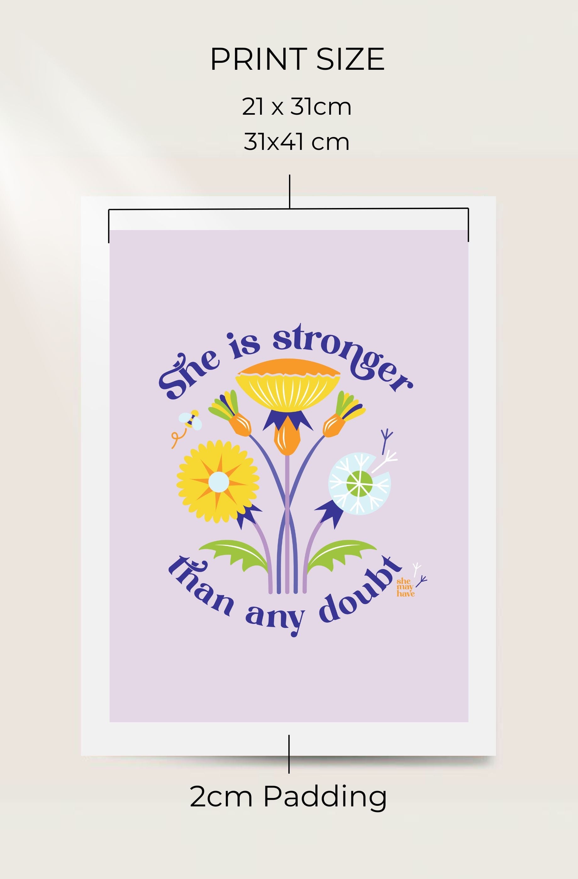 She Is Stronger | Art Print