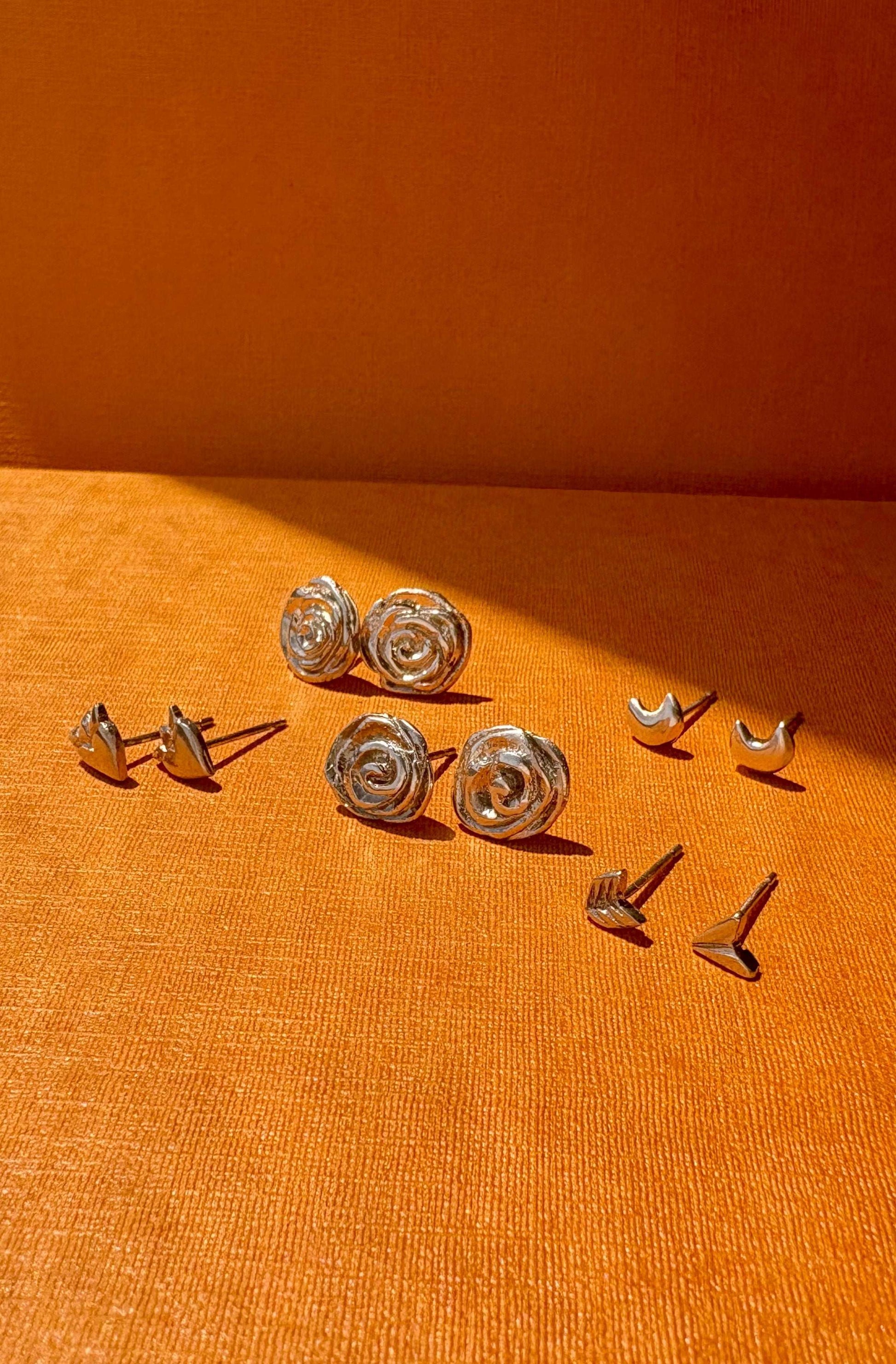 Crowned Heart Studs
