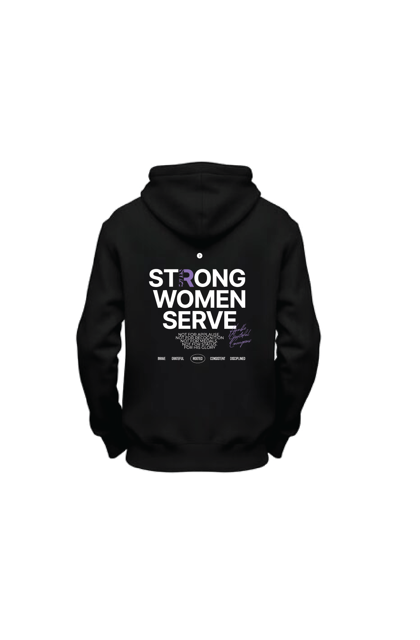 Strong Women Serve - Printed Hoodie