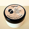 Uyazi naturally scented whipped body butter jar on a beige background