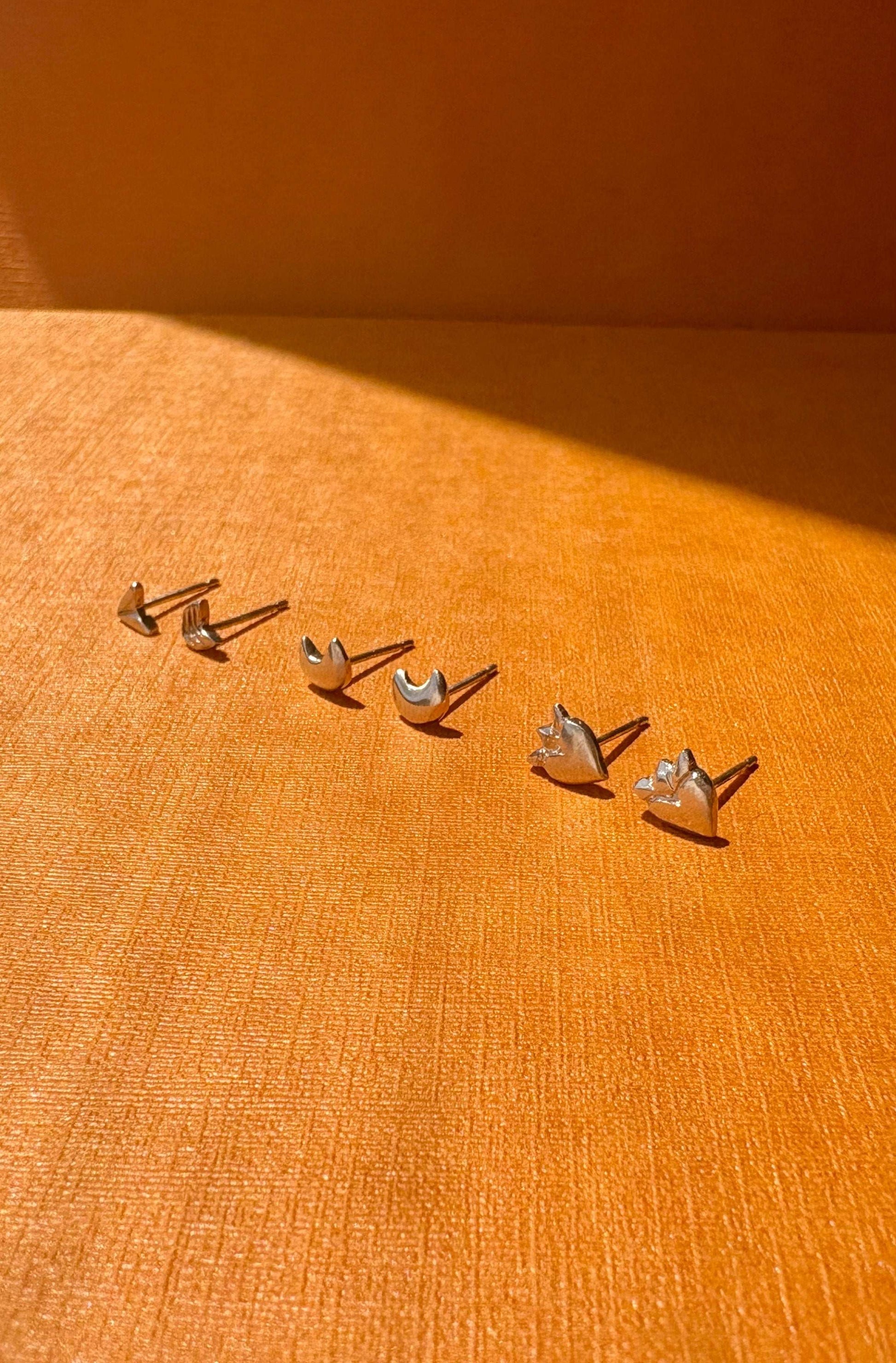 Crowned Heart Studs