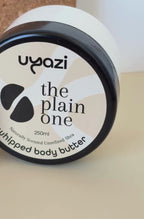 Video showcasing a 50ml and a 250ml jar of naturally scented whipped body butter