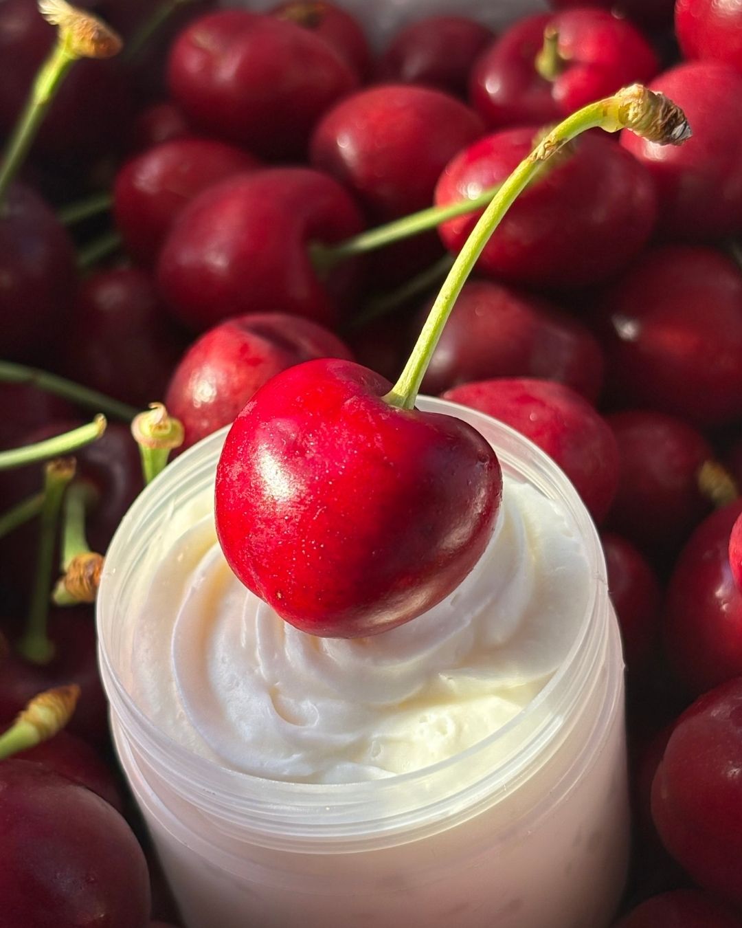 Cherry season is here and we have limited edition natural cherry whipped body butter